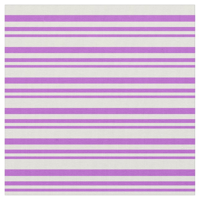 Orchid & Beige Colored Lined Pattern Fabric (Close Up)