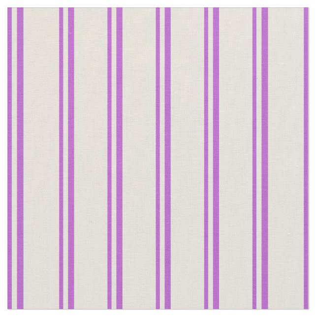 Orchid & Beige Lines/Stripes Pattern Fabric (Close Up)