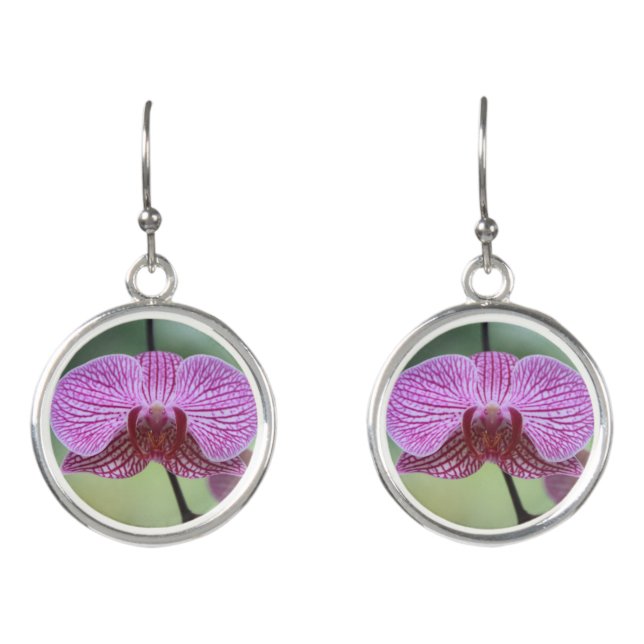 Orchid Bird Earrings (Front)