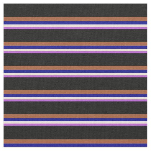 Orchid, Bisque, Dark Blue, Sienna, and Black Fabric