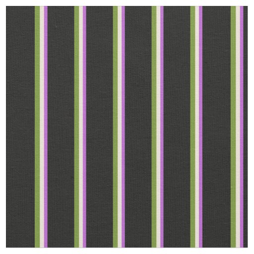 Orchid, Bisque, Green, and Black Pattern Fabric