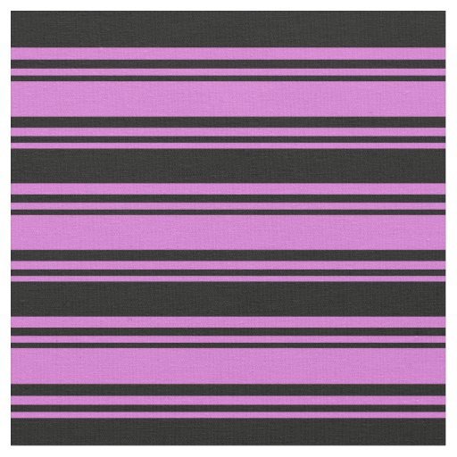 Orchid & Black Lines/Stripes Pattern Fabric