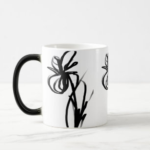 Orchid Blanc: Abstract White & Black Color Morph Mug