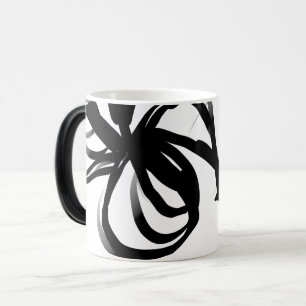 Orchid Blanc: Abstract White & Black Color Morph Mug