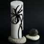 Orchid Blanc: Abstract White & Black Pillar Candle
