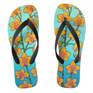 Orchid Bliss Flip Flops by Lisa Lorenz