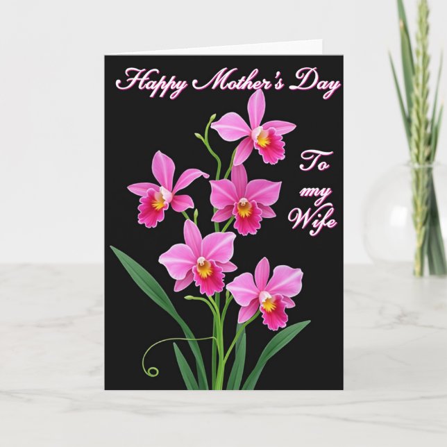 Orchid Bloom Mothers Day Card (Front)