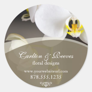 Orchid Blooms 2 Classic Round Sticker