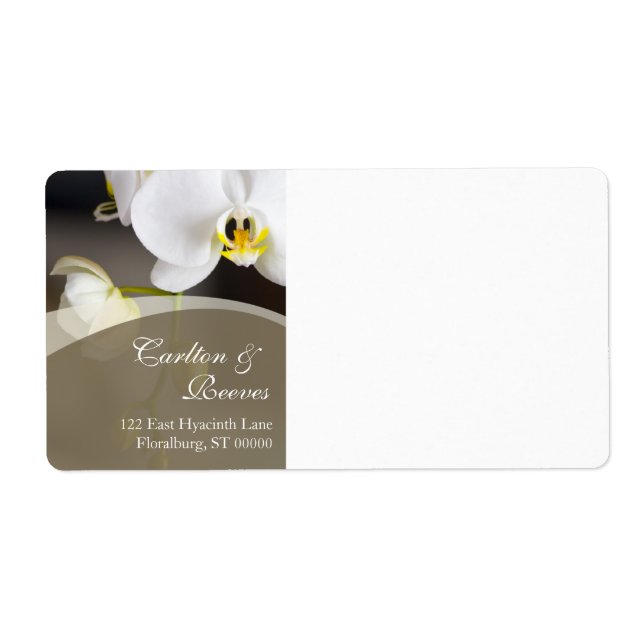 Orchid Blooms Shipping Label (Front)