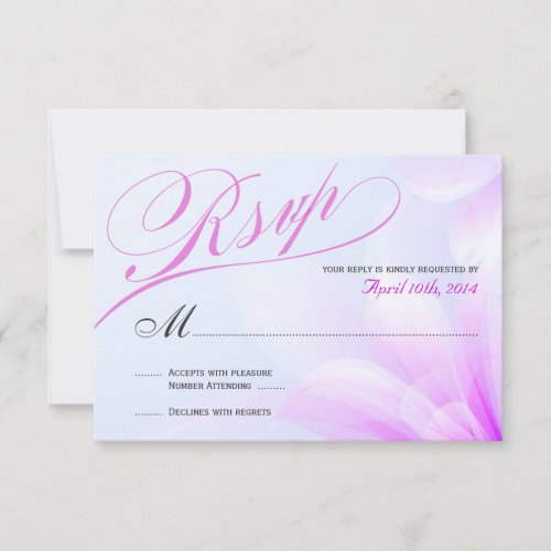 Orchid Blue Violet Floral RSVP