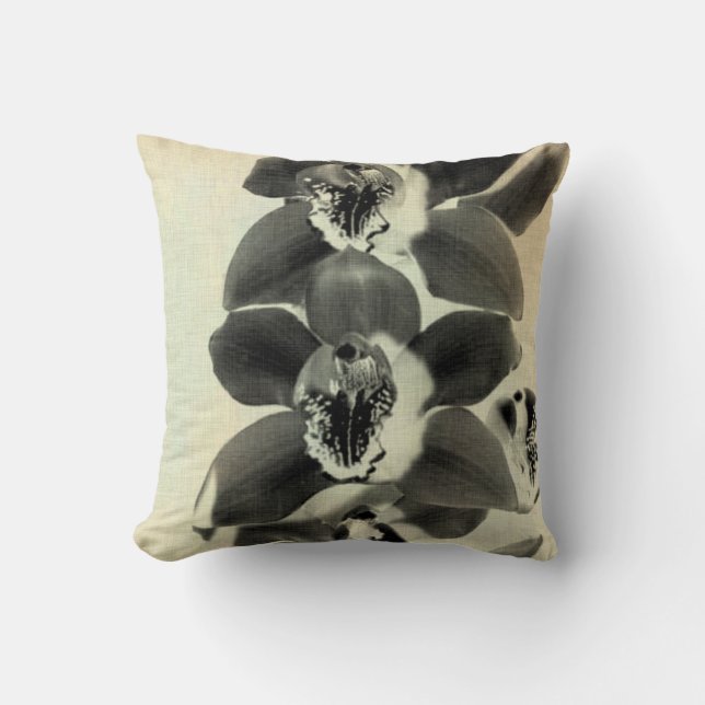 Orchid Blush Panels IV Throw Pillow (Front)