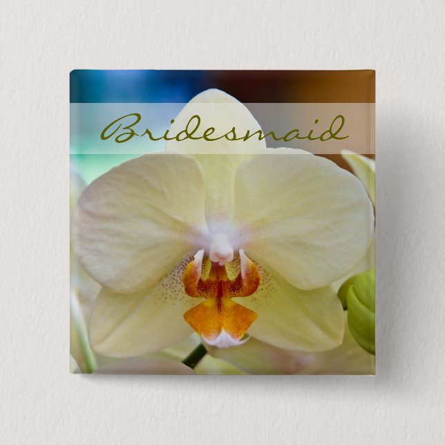 Orchid • Bridesmaid Wedding Button (Front)