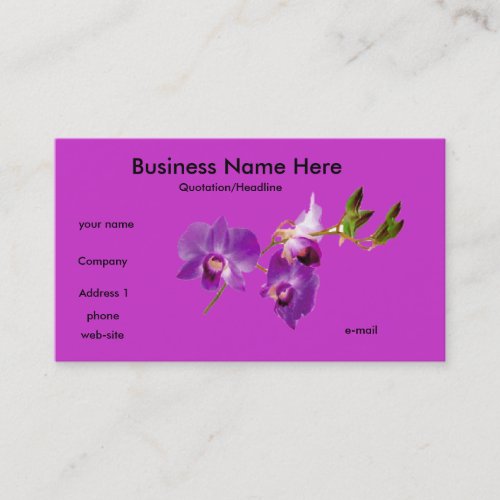 Orchid business card