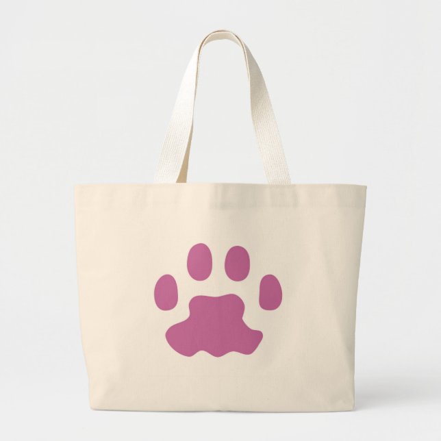 Orchid Cat Paw Large Tote Bag (Front)