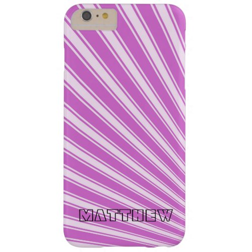 Orchid Color Stripe Funky Pattern Barely There iPhone 6 Plus Case