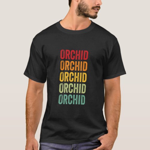 Orchid Crypto Rainbow Text Design  T_Shirt