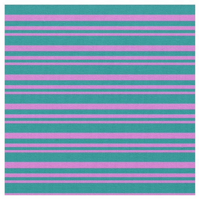 Orchid & Dark Cyan Colored Pattern Fabric (Close Up)