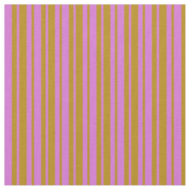 Orchid & Dark Goldenrod Striped Pattern Fabric (Close Up)