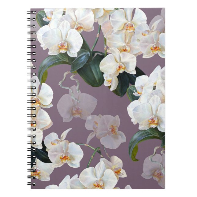 Orchid dark lavender watercolor. notebook (Front)