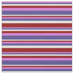 [ Thumbnail: Orchid, Dark Slate Blue, Beige, and Dark Red Fabric ]