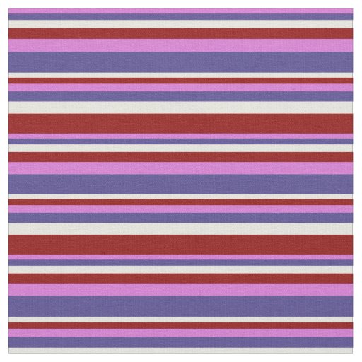 Orchid, Dark Slate Blue, Beige, and Dark Red Fabric