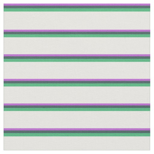 Orchid, Dark Slate Gray, Sea Green & Mint Cream Fabric