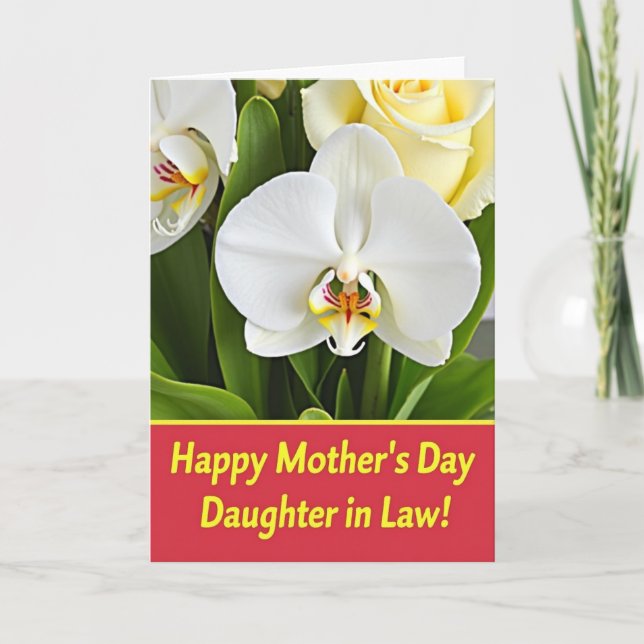 Orchid Daughter In Law Card (Front)