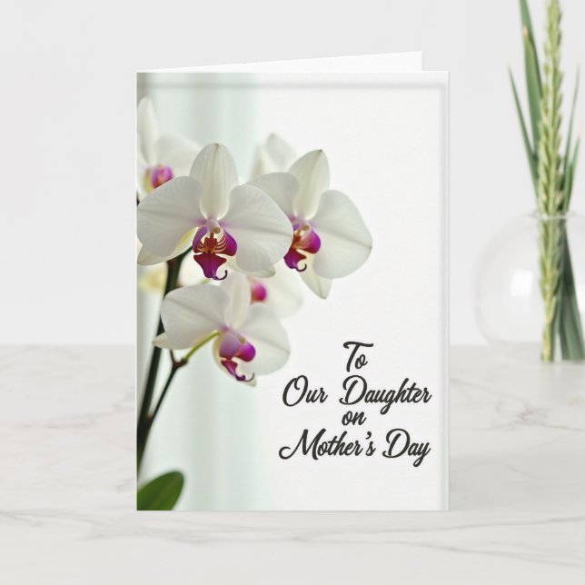 Orchid Daughter Mothers Day Card (Front)