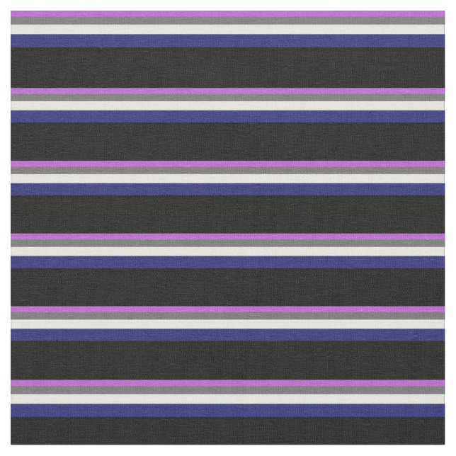 Orchid, Dim Grey, Mint Cream, Midnight Blue, Black Fabric (Close Up)