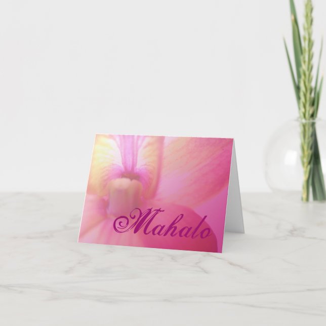 Orchid Dream Letterpress Thank You Card (Front)