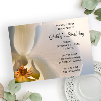 Orchid Elegance Birthday Party Invitation