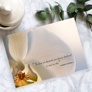Orchid Elegance Thank You for Your Sympathy Note Card