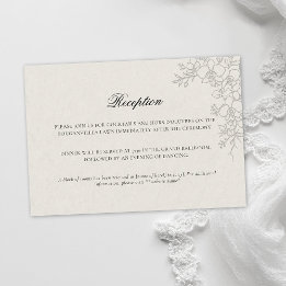 Orchid Elegant Ecru Formal Traditional Wedding Enclosure Card