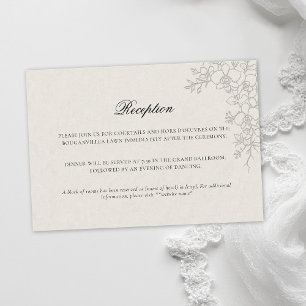 Orchid Elevated Ecru Formal Traditional Wedding Enclosure Card