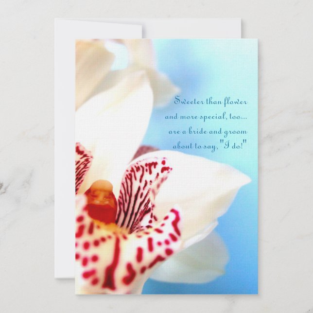 Orchid Engagement Invitation (Front)