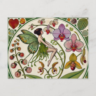 Orchid Fairy Flower Illustration Postcard