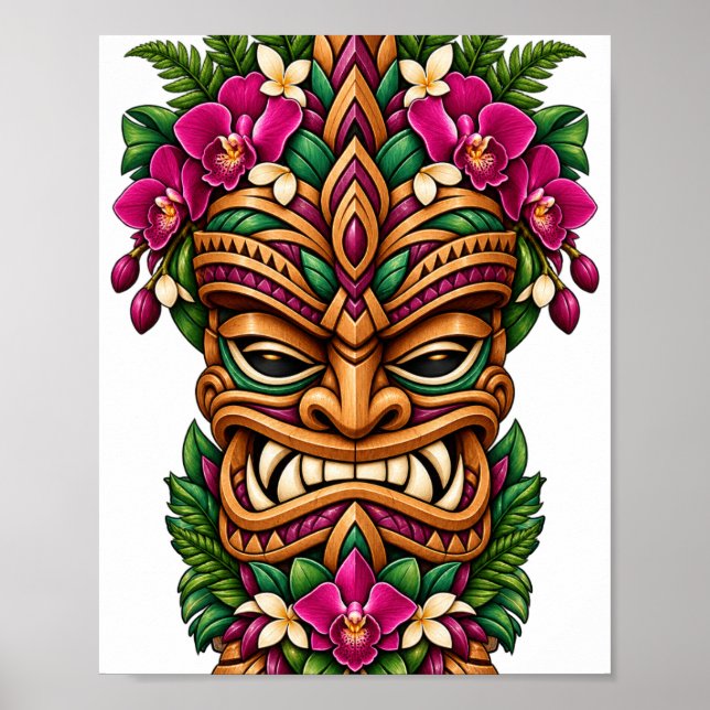 Orchid Flame Tiki Poster (Front)
