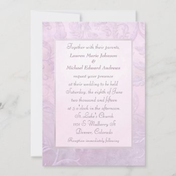 Orchid Floral Border Wedding Invitation by AvenueCentral at Zazzle