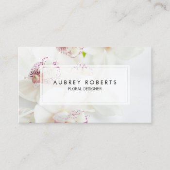 Orchid Floral Designer Professional Floral Business Card by whimsydesigns at Zazzle