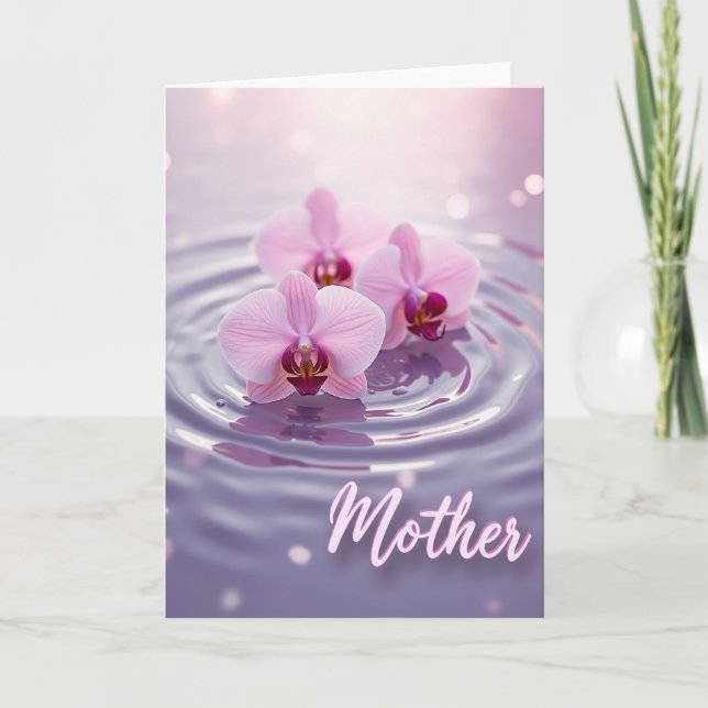 Orchid Floral Mothers Day Card (Front)