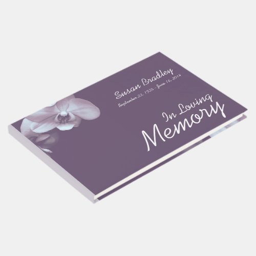 Orchid Floral Photography purple Funeral HCGB Guest Book