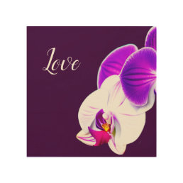 Orchid Floral Plant White Wood Wall Art