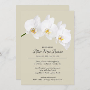 Orchid Floral Remembrance Celebration Invite