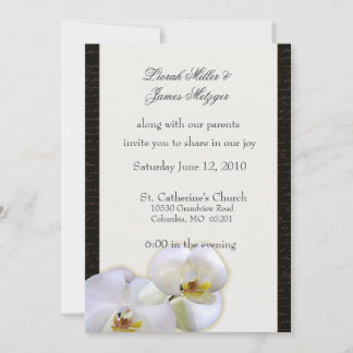 Orchid Floral Wedding Invitation