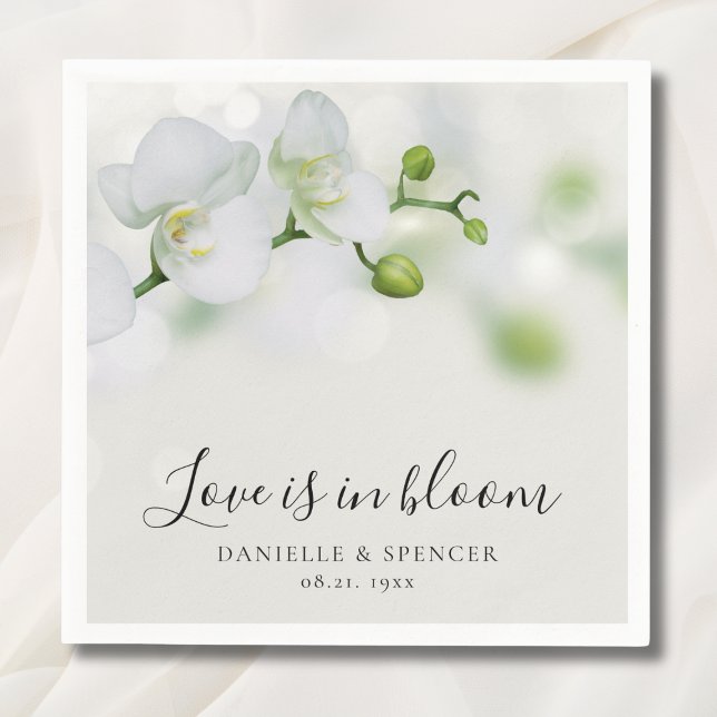 Orchid Floral Wedding Napkins (Floral Wedding Napkins)