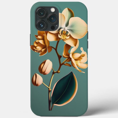 Orchid flower artwork creative design iPhone 13 pro max case