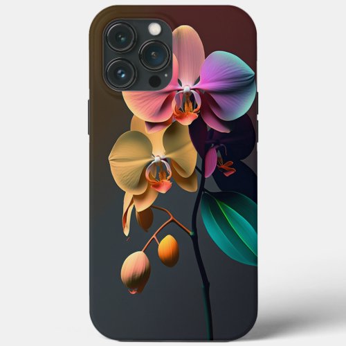 Orchid flower artwork creative design iPhone 13 pro max case