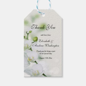 Orchid Flower Blossoms Wedding Gift Tags by shm_graphics at Zazzle