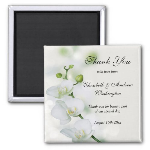 Orchid Flower Blossoms Wedding Magnet