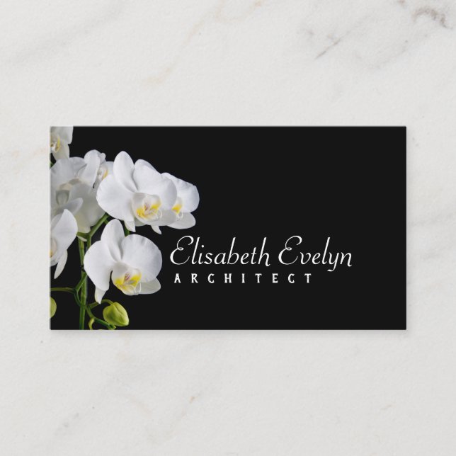 Orchid - Flower hy6767 Business Card (Front)